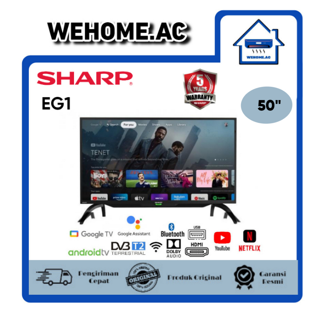 TV LED Sharp 50EG1 LED Sharp 50 Inch Android TV Gogle TV Sharp