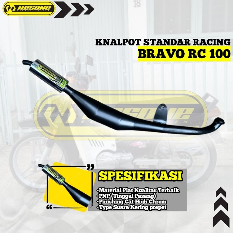 Knalpot Suzuki Bravo RC 100 Standar Racing By Nesone Racing