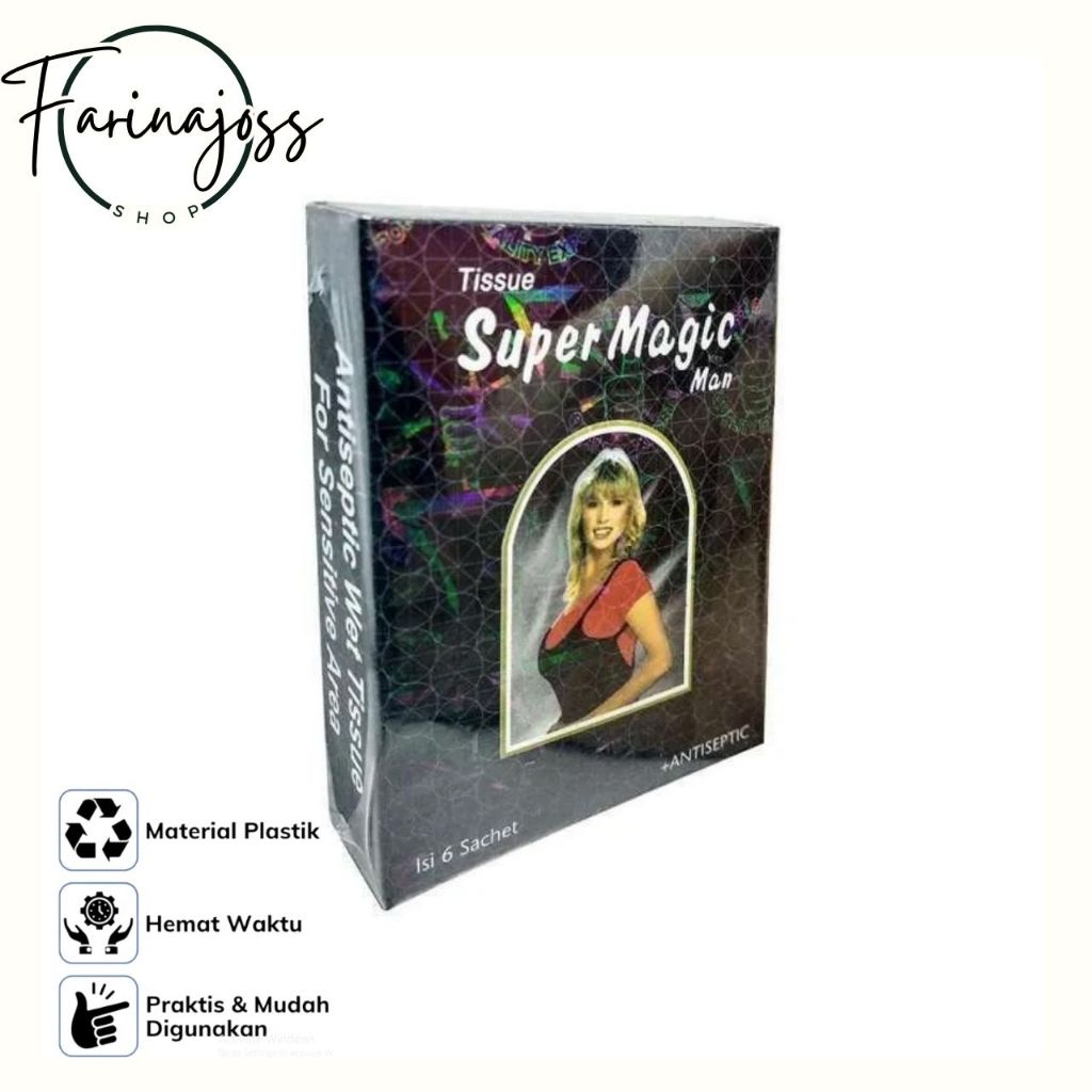 〖CUCI GUDANG〗TISSUE - TISU SUPER MAGIC MAN/Tisu Magic Man Aroma Original - 6 Sachets - Super Magic/T