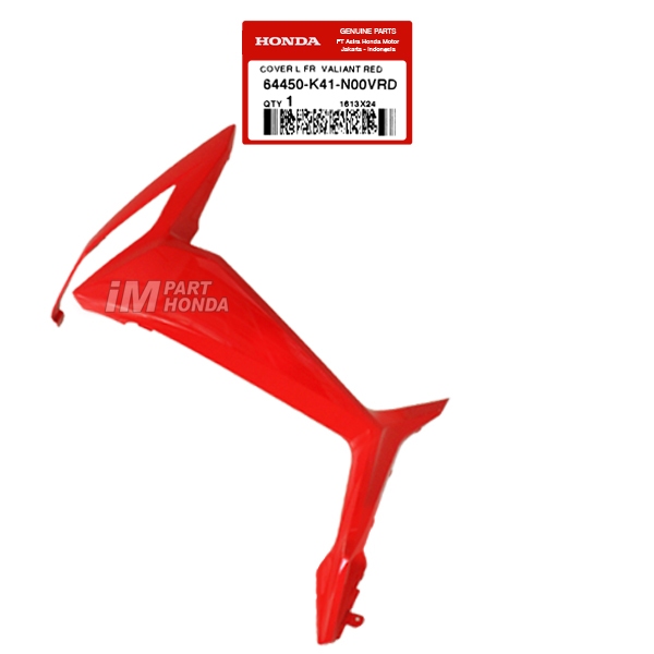 64450-K41-N00VRD Cover Sayap Kiri New Supra X 125 Fi Merah Va Rd