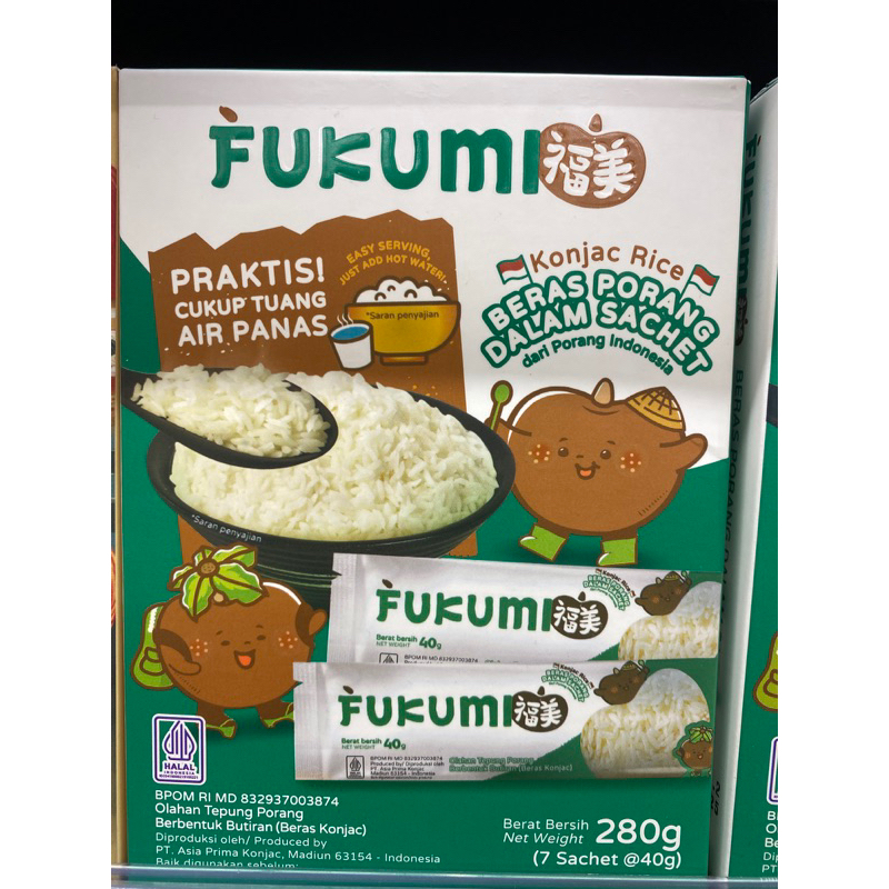 

Beras Porang Fukumi 1 Box isi 7 Sachet x 40 gr