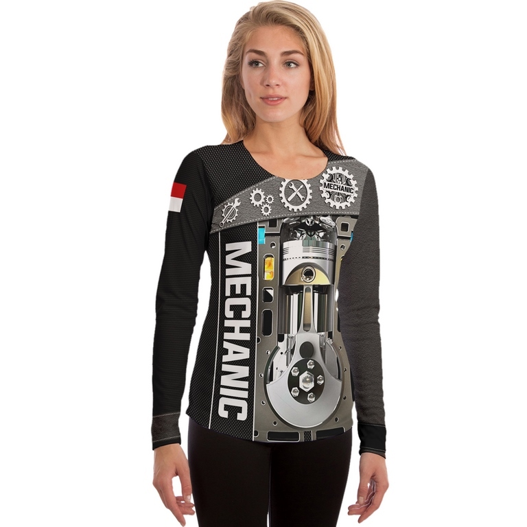 Kaos wanita baju mechanic otomotif / baju bengkel terbaru [BISA COD]