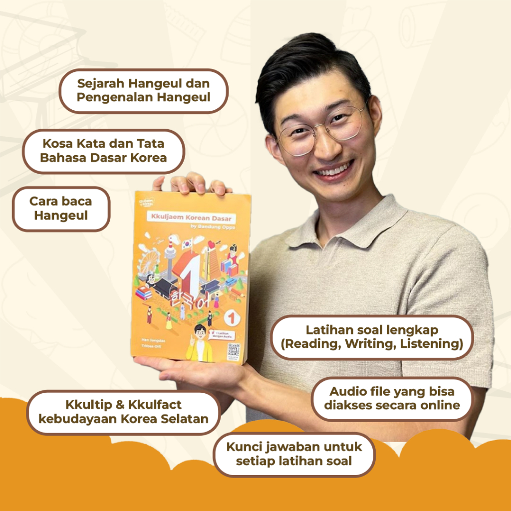 BUKU BELAJAR BAHASA KOREA - KKULJAEM KOREAN DASAR 1