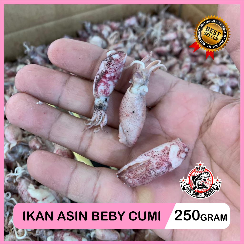 

Ikan Asin Cumi Beby Super Cumi Asin Beby Rebus Sotong Ukuran Kecil Sambal Cumi 250 Gram