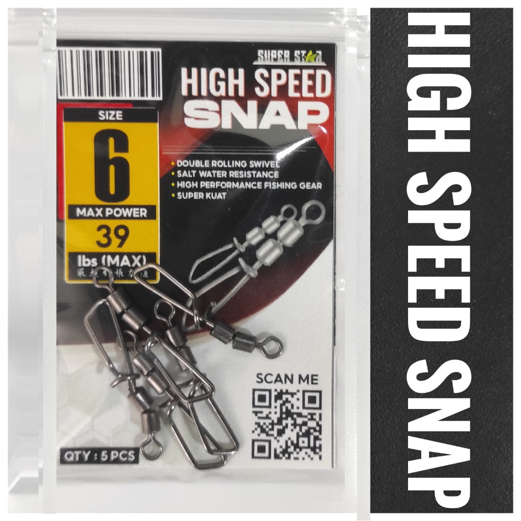 SuperStar High Speed Snap Rolling Swivel - Snap dengan Swivel