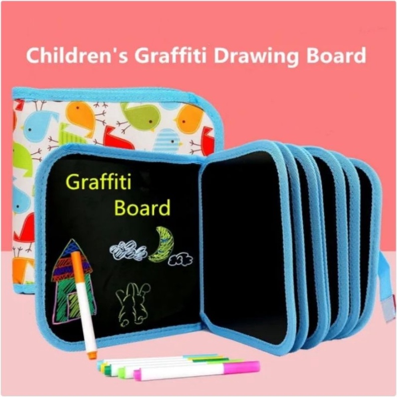 

KODE G9N7 Buku Gambar Portable Bisa Dihapus Erasable Magic Book