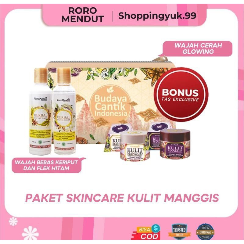 (RORO MENDUT) SKINCARE PAKET TEMULAWAK RORO MENDUT ANTI ACNE KOMEDO KULIT BERMINYAK