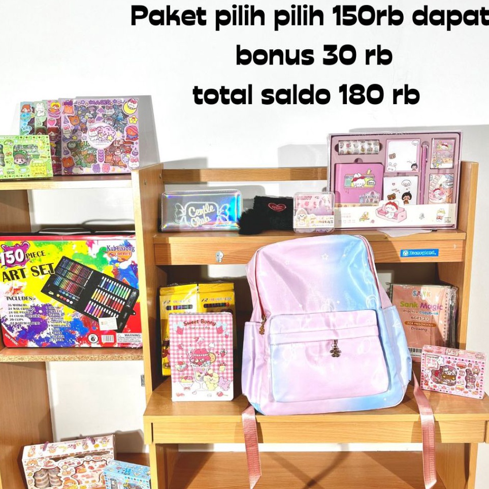 

KODE U1P5 Paket Pilih pilih alat tulis kantor 15k free 3k alat tulis kantor lem pulpen tas sekolah anak warna pastel