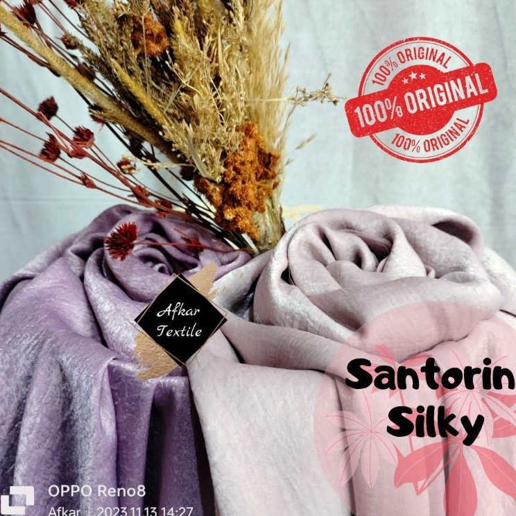 Harga Bagus Kain Santorini Silk Premium  Original Import Quality