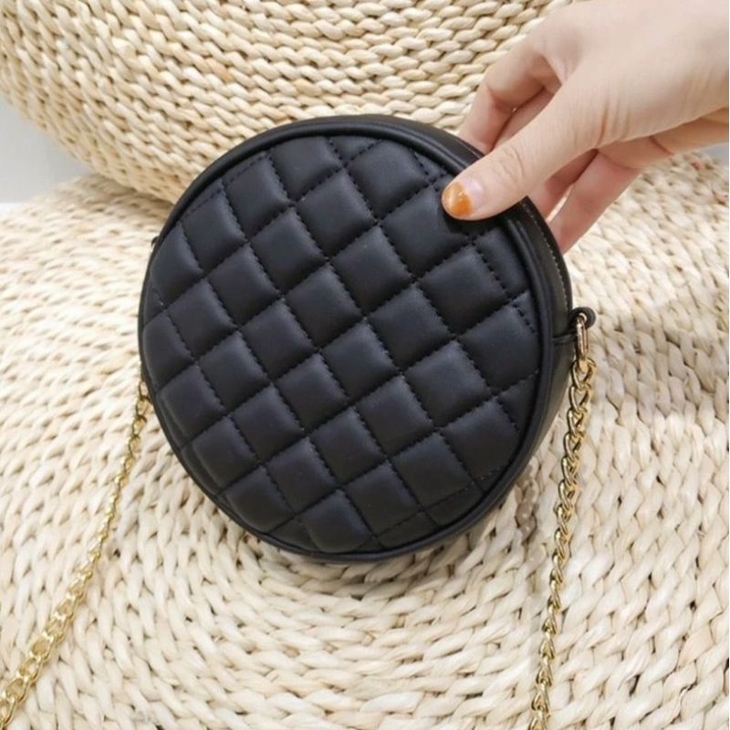 Tas Selempang Wanita Bulat / Tas Bulat Lucu Kekinian