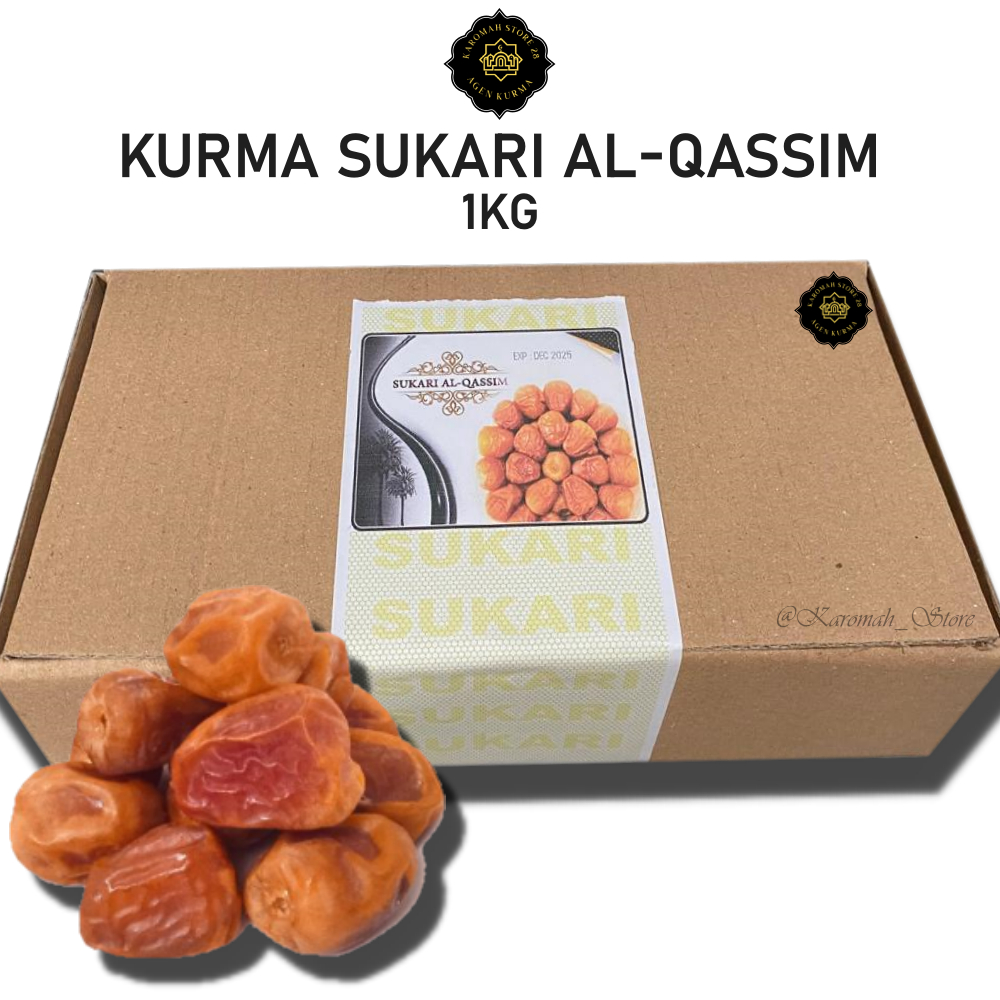 

Kurma Sukari Al-Qassim 1KG//KURMA SUKARI premium [KEMASAN DUS COKLAT]