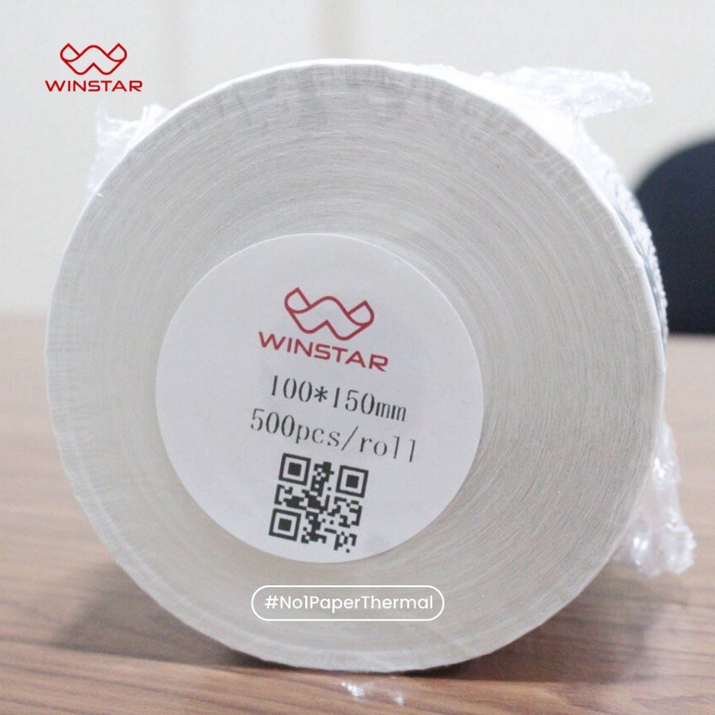 

Kertas Stiker Thermal Winstar A6 100X150 MM Stiker Barcode Paper Thermal