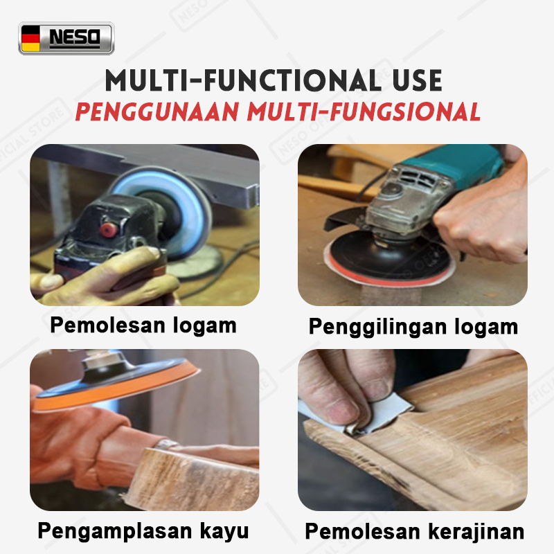 ID NESO AMPLAS BULAT VELCRO 4 INCH [COD] GRIT GRID 40 60 80 120 150 180 240 320 400 600 800 1000