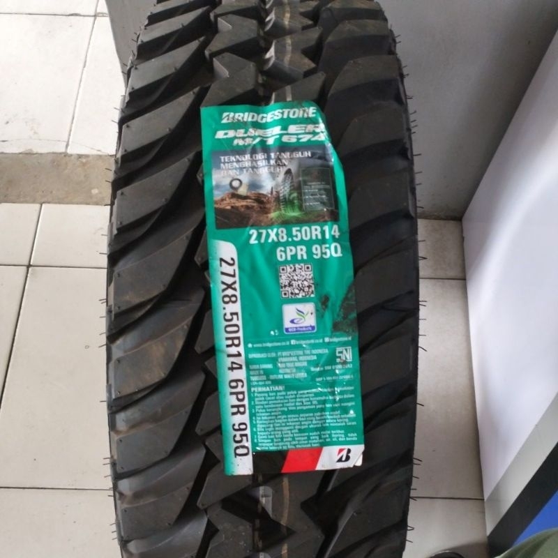 ban mobil ring 14 27x8.50 R14 Bridgestone kasar