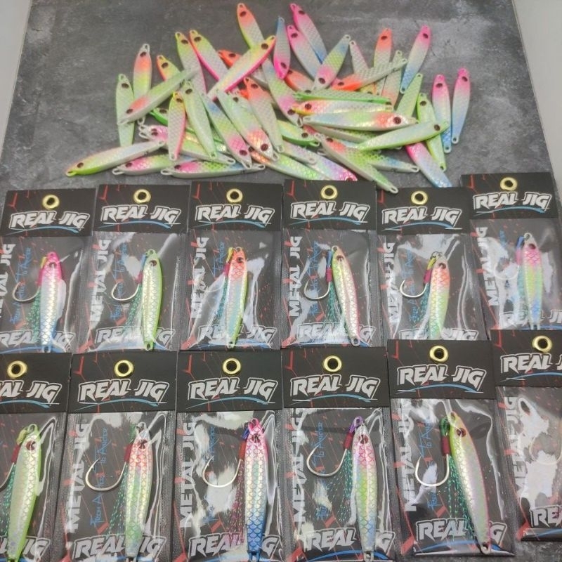 Umpan pancing Metal Jig 15 gram 20 gram Full Gid Foil Sisik Biter Costum