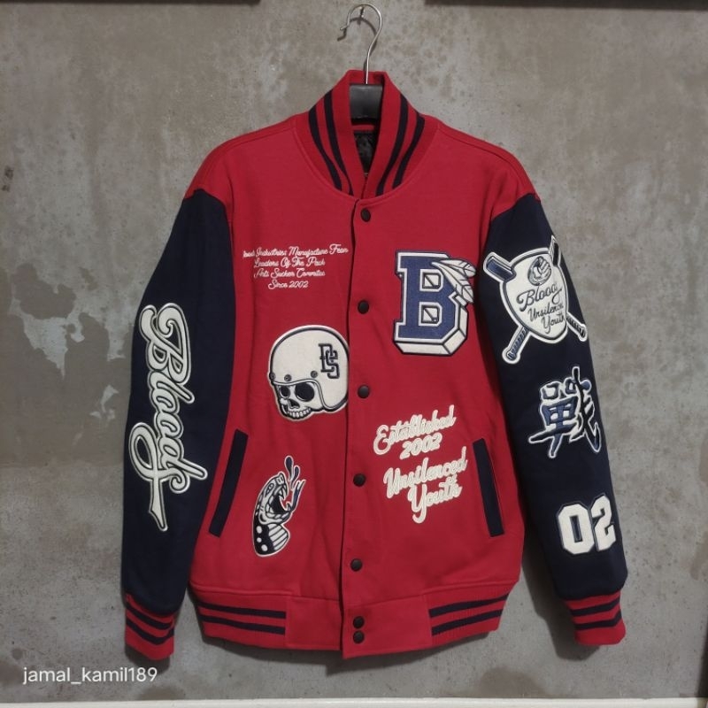 Jacket Varsity Bloods Original New Red Navy