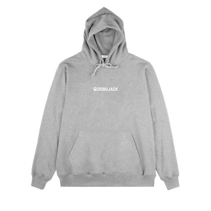 Dobujack Little Logo White Black Hoodie / Sweater Hoodie Dobujack