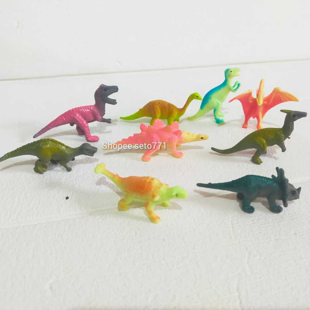 1203 Dino Mini 9pcs Dinosaurus Kecil Topping Kue Ultah Hewan Purba Pteranodon Triceratop T-Rex Ankyl