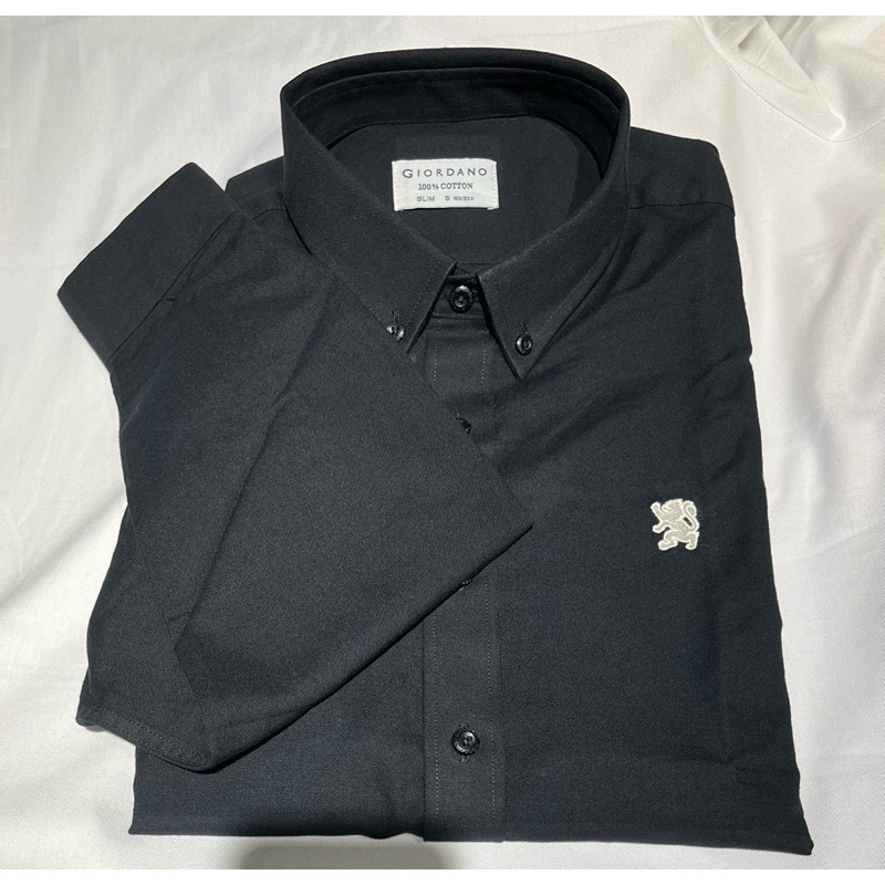 GIORDANO KEMEJA LENGAN PANJANG BLACK(ORIGINAL) XS,S,M,L,XL,XXL