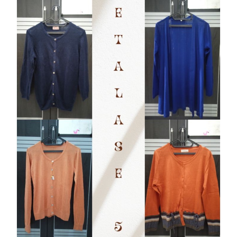 Etalase 5 Preloved / baju bekas / rajut / sweater / crop / PL / oversize / cardigan / vest / thrift