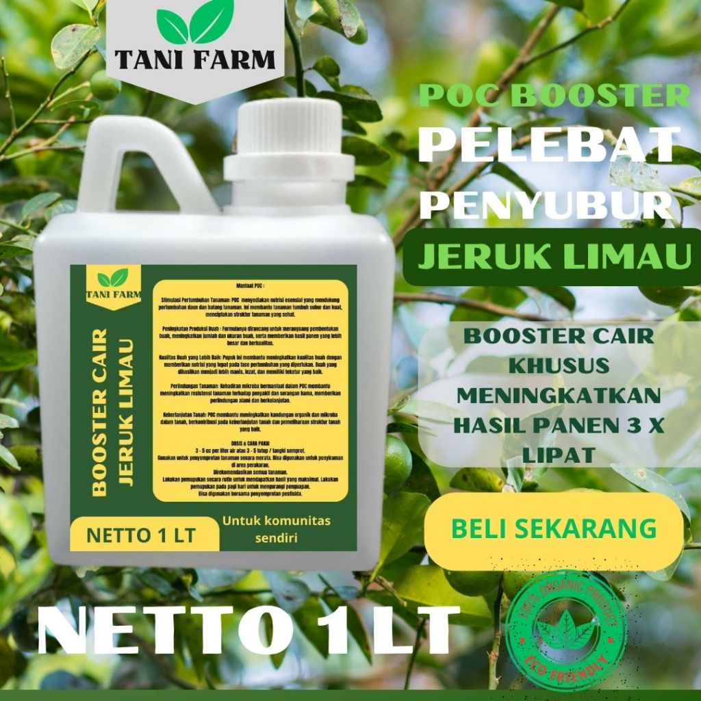 RTF Pupuk Booster JERUK LIMAU 1 LT Pupuk Cair JERUK LIMAU Pupuk Semprot Untuk Tanaman JERUK LIMAU