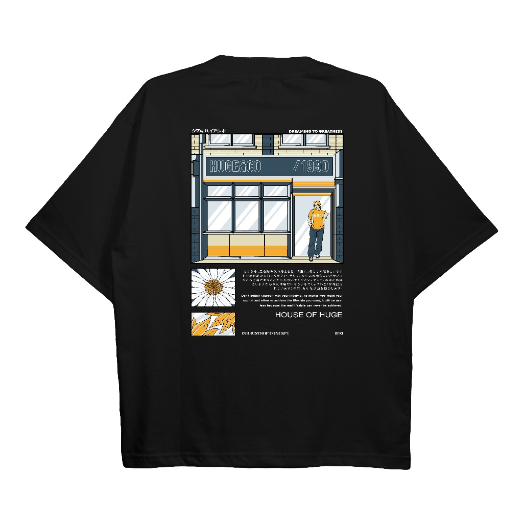 Huge Oversized Tshirt huge kaos oversized store black