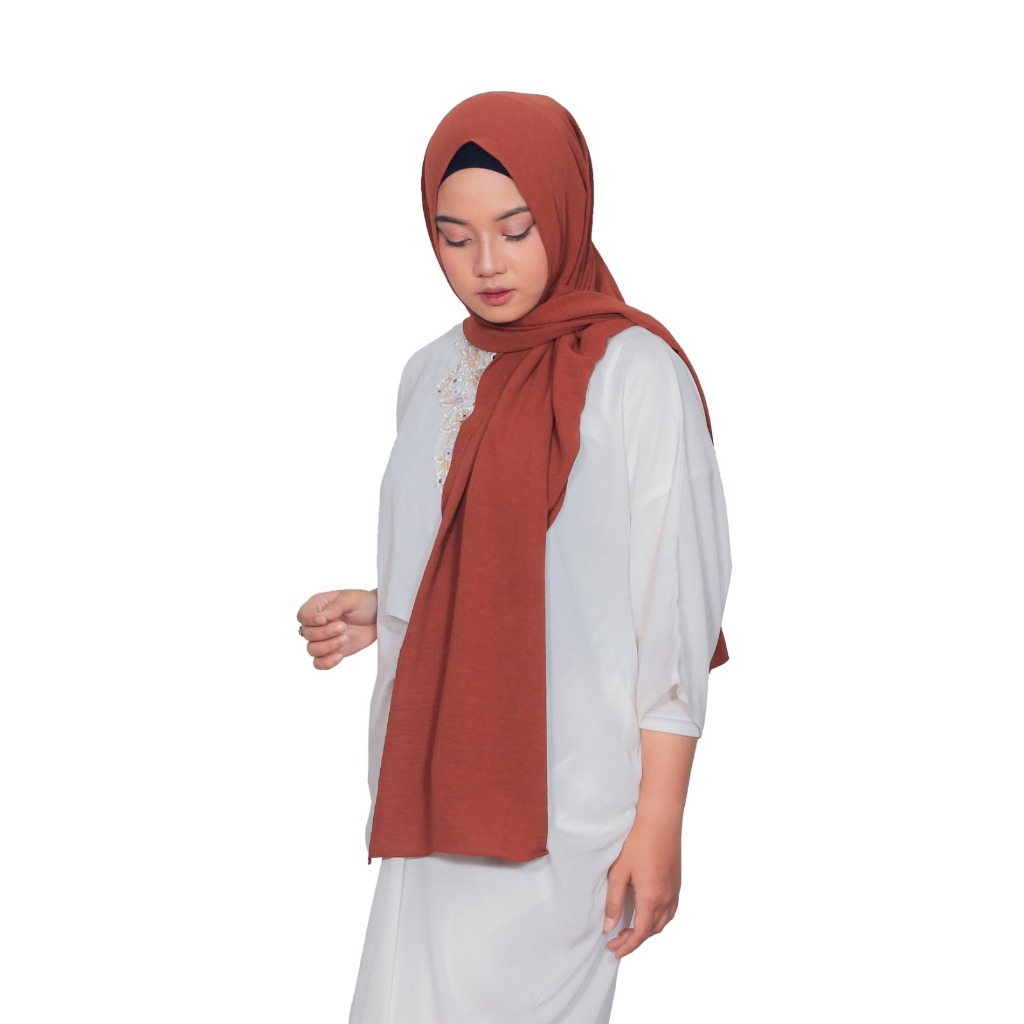 IHZAHIJAB -Hijab Pashmina Ouval Crinkle 180 Cm