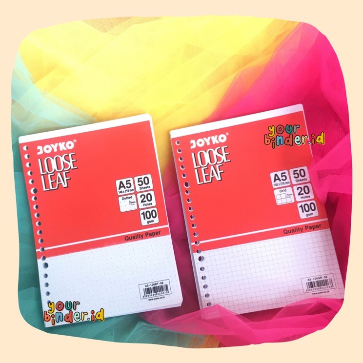 

Promo Termurah Loose leaf Isi Binder Grid Dotted dan Plain HVS TEBAL 1gsm 2r26r A5B5