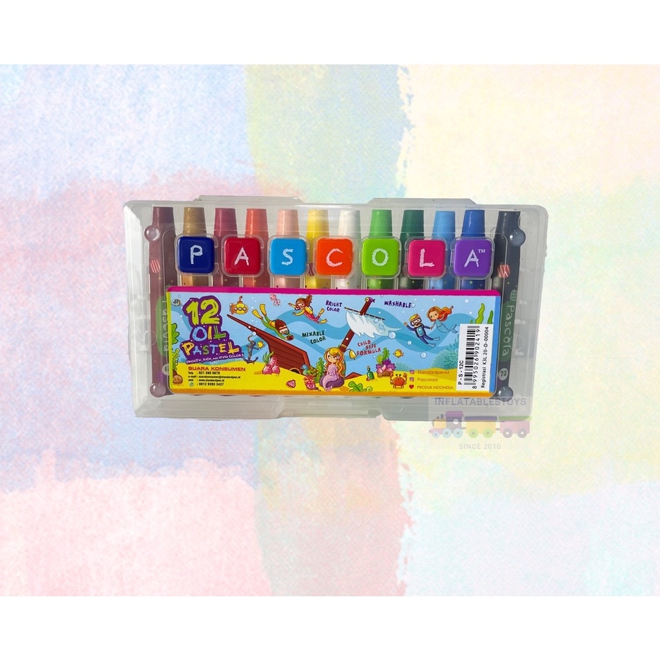 

Stock Baru Crayon Pascola 12 warna Oil pastel