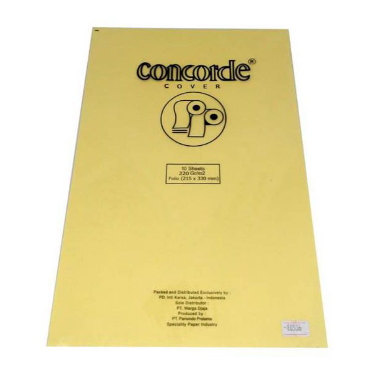 

Sekarang Bermanfaat KERTAS COVER FOLIO CONCORDE 8536 22 ISI 1 CREAM