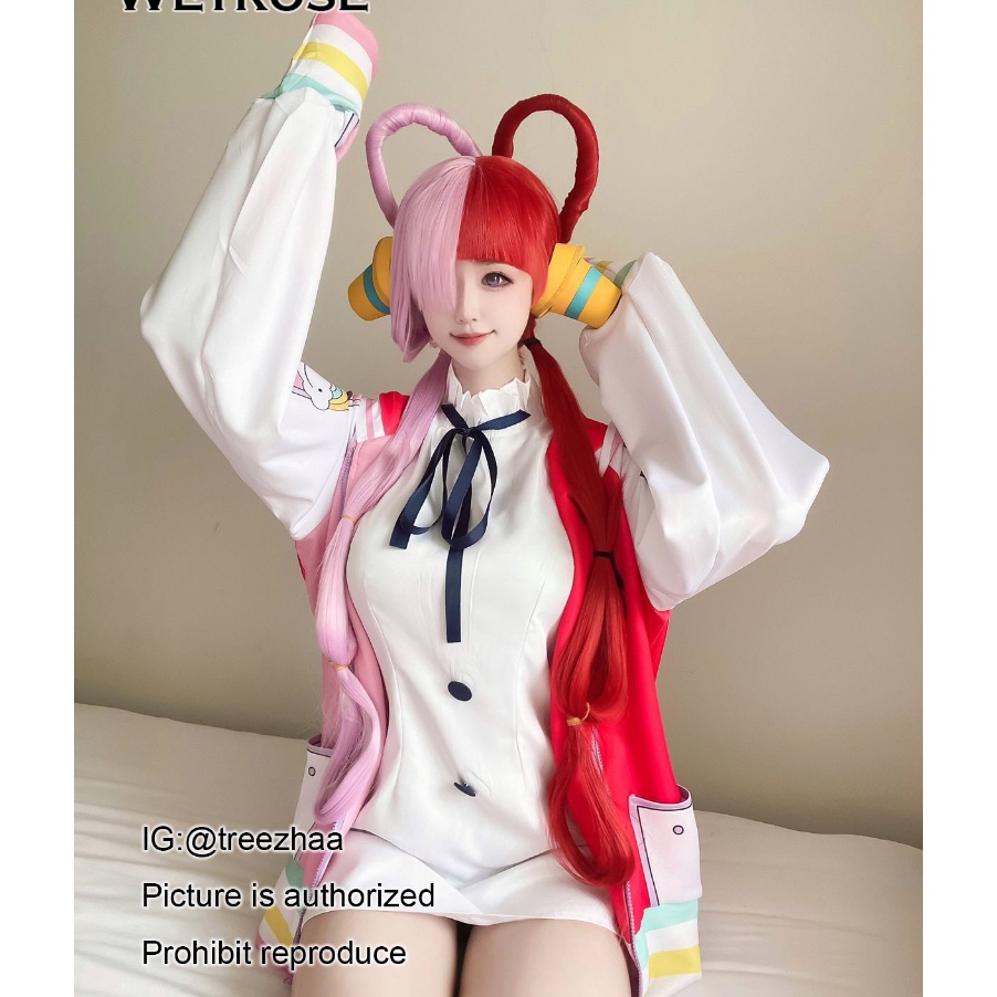 COD WetroseReady stock One Piece Theatrical Edition Red Film Shanks Daughter Uta Cosplay Costume Dre