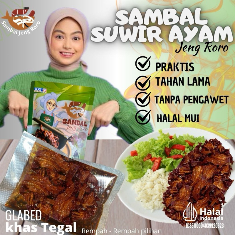 

200 g SAMBAL AYAM SUWIR JENG RORO GLABED ENAK BPOM