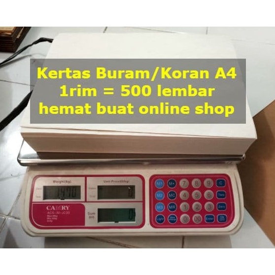 

Update Murah Kertas Buram Koran A4 1 rim 5 Lembar Polos