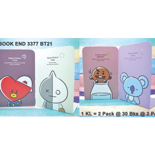 

Garansi Harga Penahan buku besi atau stand book motif bts seri 1 isi 2 pc