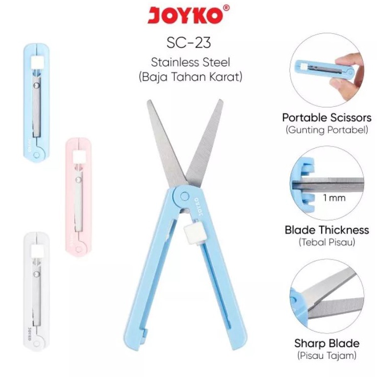 

Tinggi Peminat Gunting Mini Portable Scissors Joyko SC23