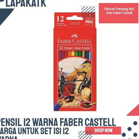 

Dijamin Puas PENSIL WARNA FABER CASTEL ISI 12 PANJANG