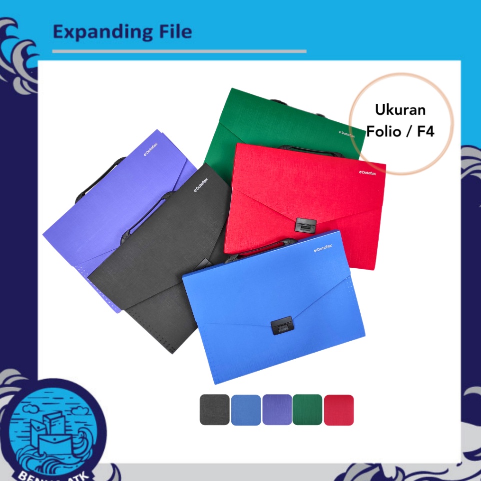 

Super Obral Dataflex Map Plastik Expanding File Document Bag Folio F4 DF231