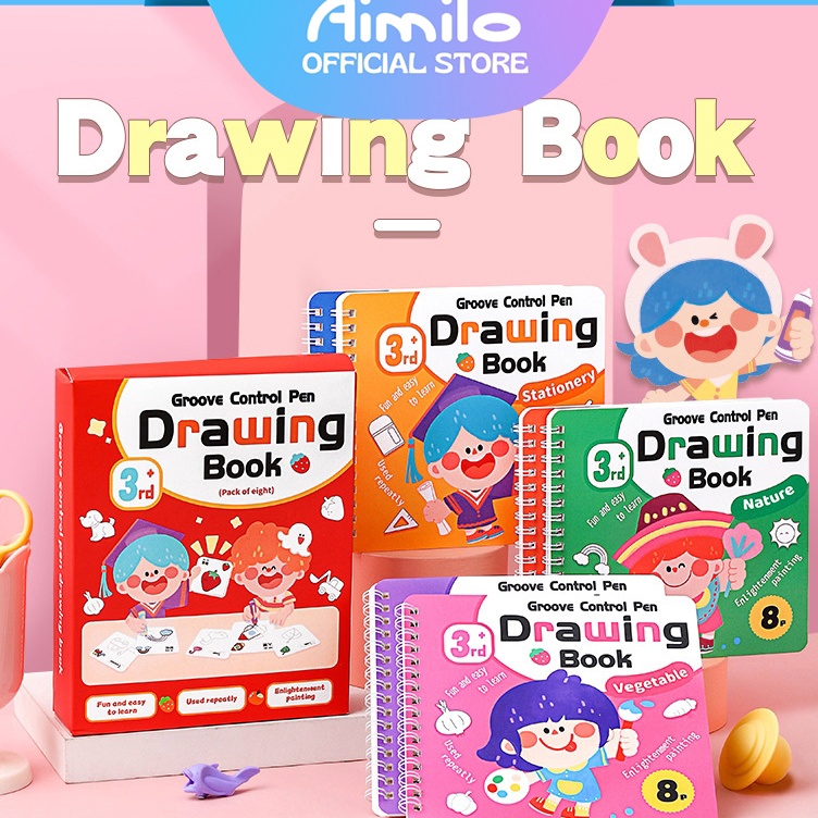 

Kejar Grosir READY Aimilo Buku Gambar Anak 1 Paket 4 PCS Buku Coloring Book Tema Buku Mewarnai 3 Tahun