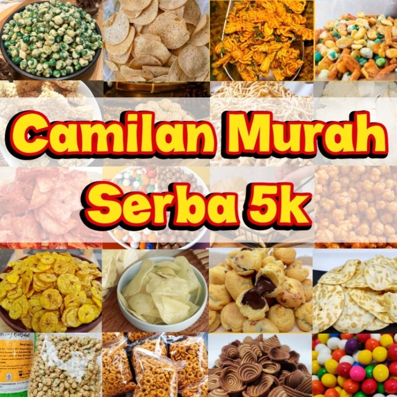 

Aneka Snack Serba 5.000 Camilan Keripik Pedas Basreng Kripik Usus Kripca Seblak