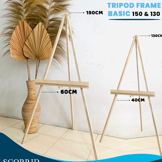 

Paling Diminati Standing Tripod Frame Kayu Wooden Easel Penyangga Papan Wedding Sign Lukisan Frame Bingkai Foto Papan Bunga Pernikahan Whiteboard Papan Menu Restoran