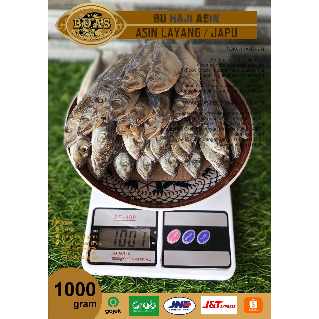 

Ikan Asin Bandung Layang 1000 Gram BUAS | Ikan Asin Bandung | Ikan Asin Layang | Ikan Asin Japu