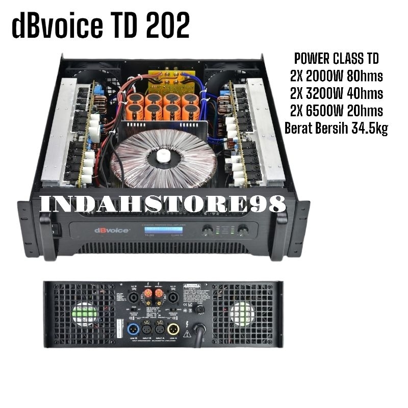 POWER 2 CHANNEL DBVOICE TD 202 BALAP HAJATAN ORIGINAL DB VOICE TD202