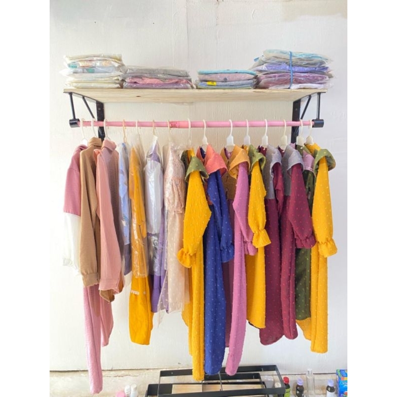 Rak besi siku ambalan penyangga/besi siku buat rak dinding