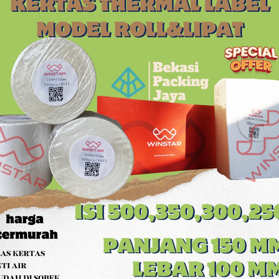 

Kejar Kejutan Kertas Thermal Label Stiker 1x15 mm A6 awb