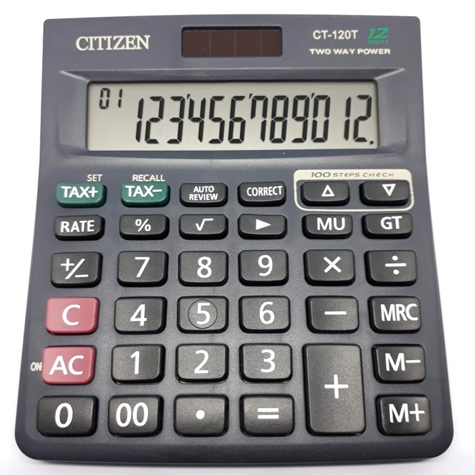 

Grosir Bermutu Kalkulator Citizen Type CT 12 T Calculator Citizen 12 Digit CT12T