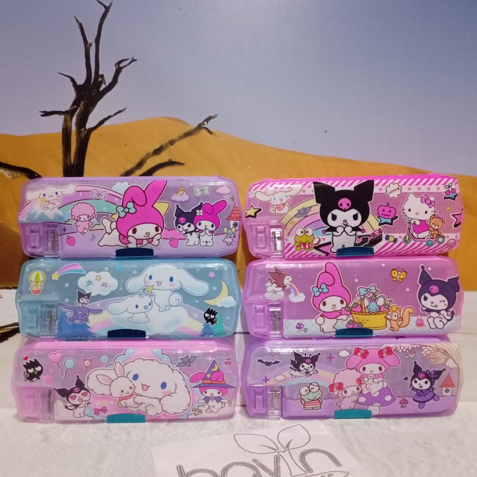 

Baru Asli KOTAK PENSIL magnet TRANSPARANT OVAL SANRIO PENCIL CASE