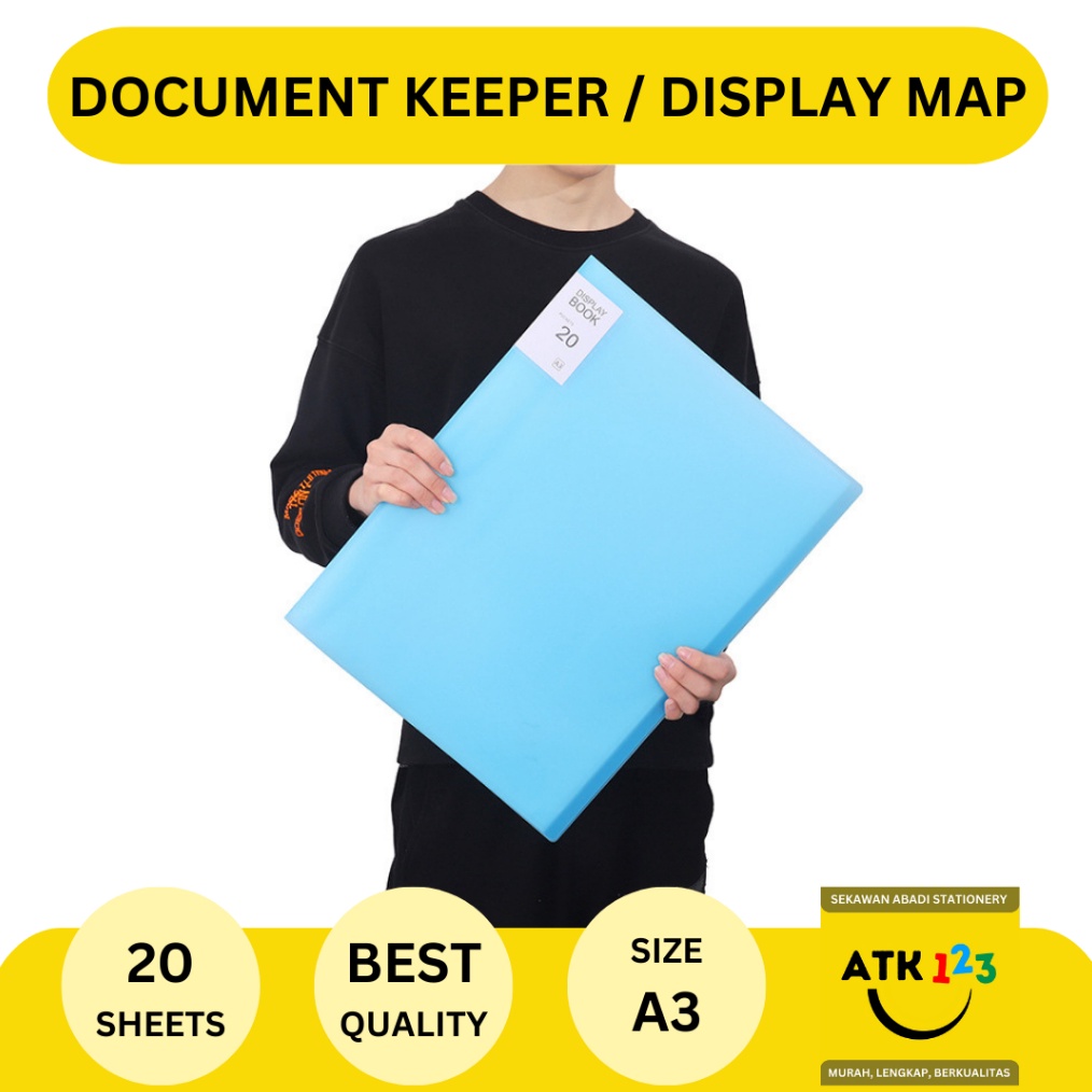 

KODE M44J Map Clear Holder Document Keeper A3 Display Jumbo Pastel Color 2 Lbr