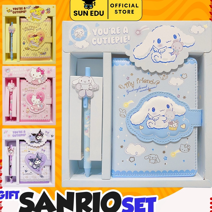

Serba Serbu 2 in 1 Gift set notebook sanrio magnet Buku tulis cute kuromi cinnamorol
