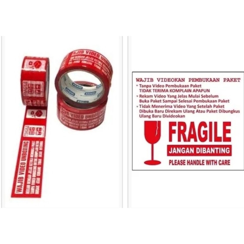 

KODE K7K LAKBAN FRAGILE UNBOXING 8O Y ISI 5 PCS