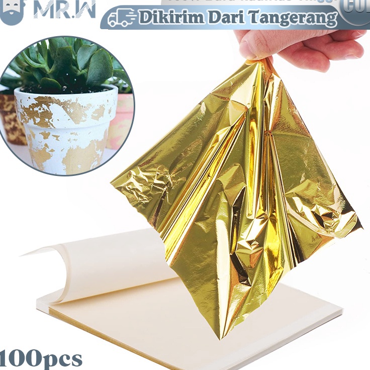 

Fast Order 1 Lembar Kertas Foil EmasKertas Foil GoldGold Foil LeafGold Foil Paper Untuk Jewelry Making Gilding Art Uk 9x9cm